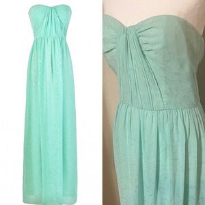 Gianni Bini Light Blue Shimmery Print Maxi Dress Size L